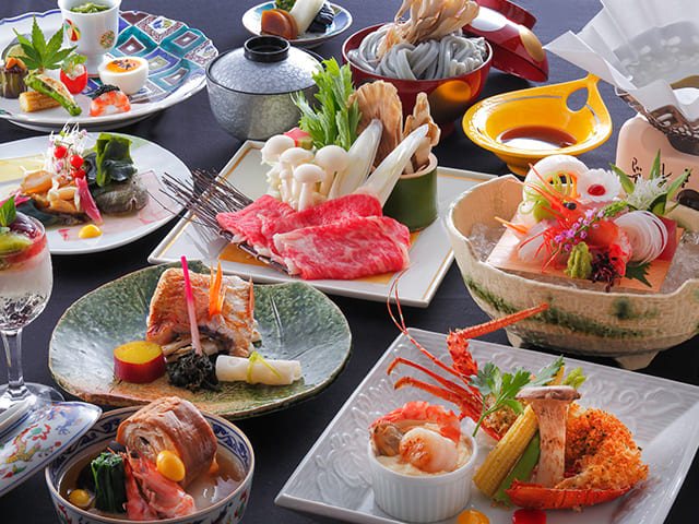 【能登牛・のど黒・海老・活鮑】萬松閣の本日お勧め Premium厳選食材を板前の手に委ねる食